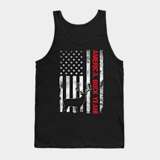 America Buck Yeah 4Th Of July Deer Hunting Day Tank Top